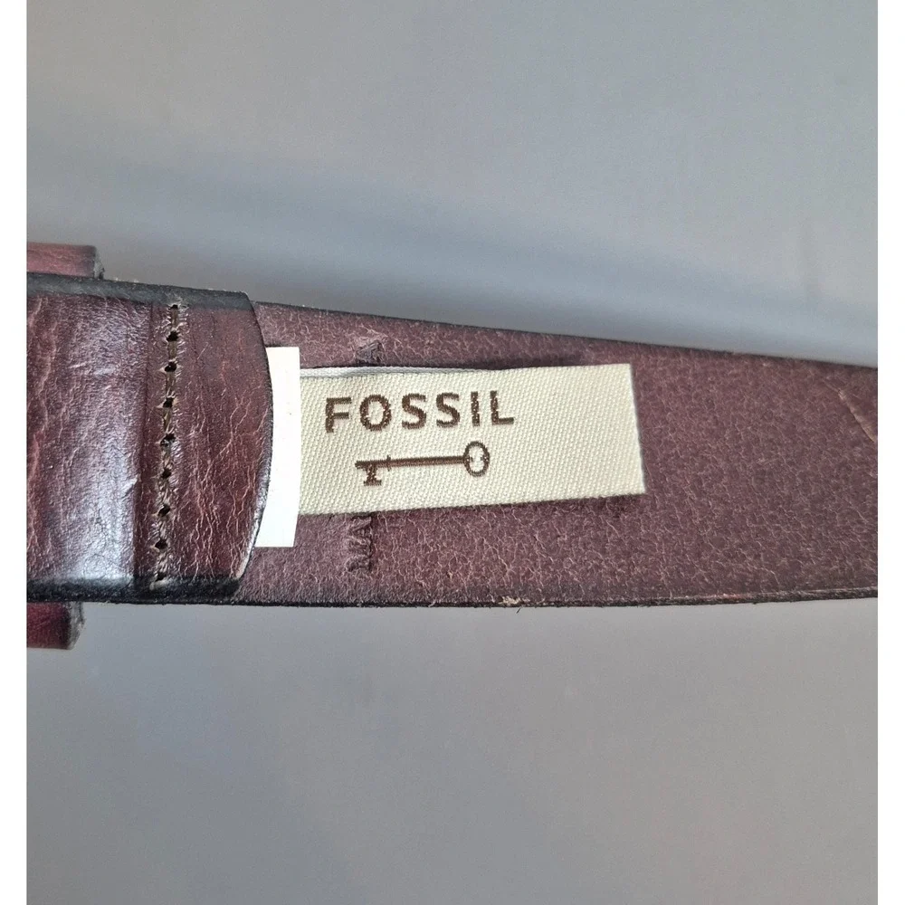 Fossil Mens Brown Leather Belt Small 31